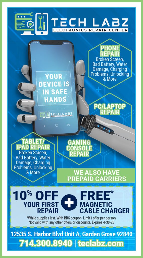 Tech Labz Electronics Repair Center ad
