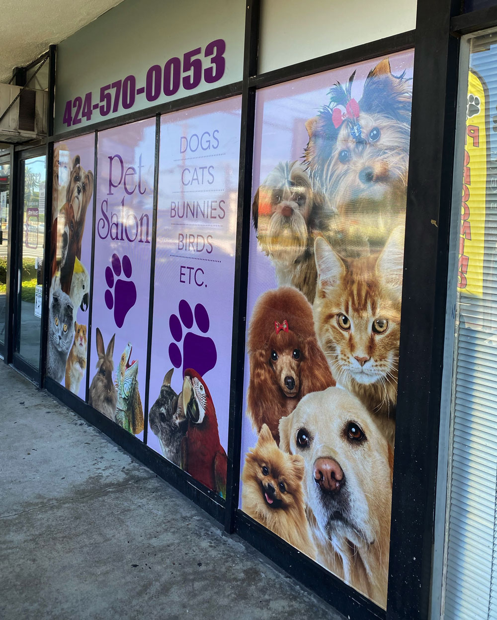 Pets Choice Pet Salon store window