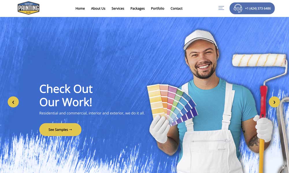 PaintSouthBay.com website screenie 1